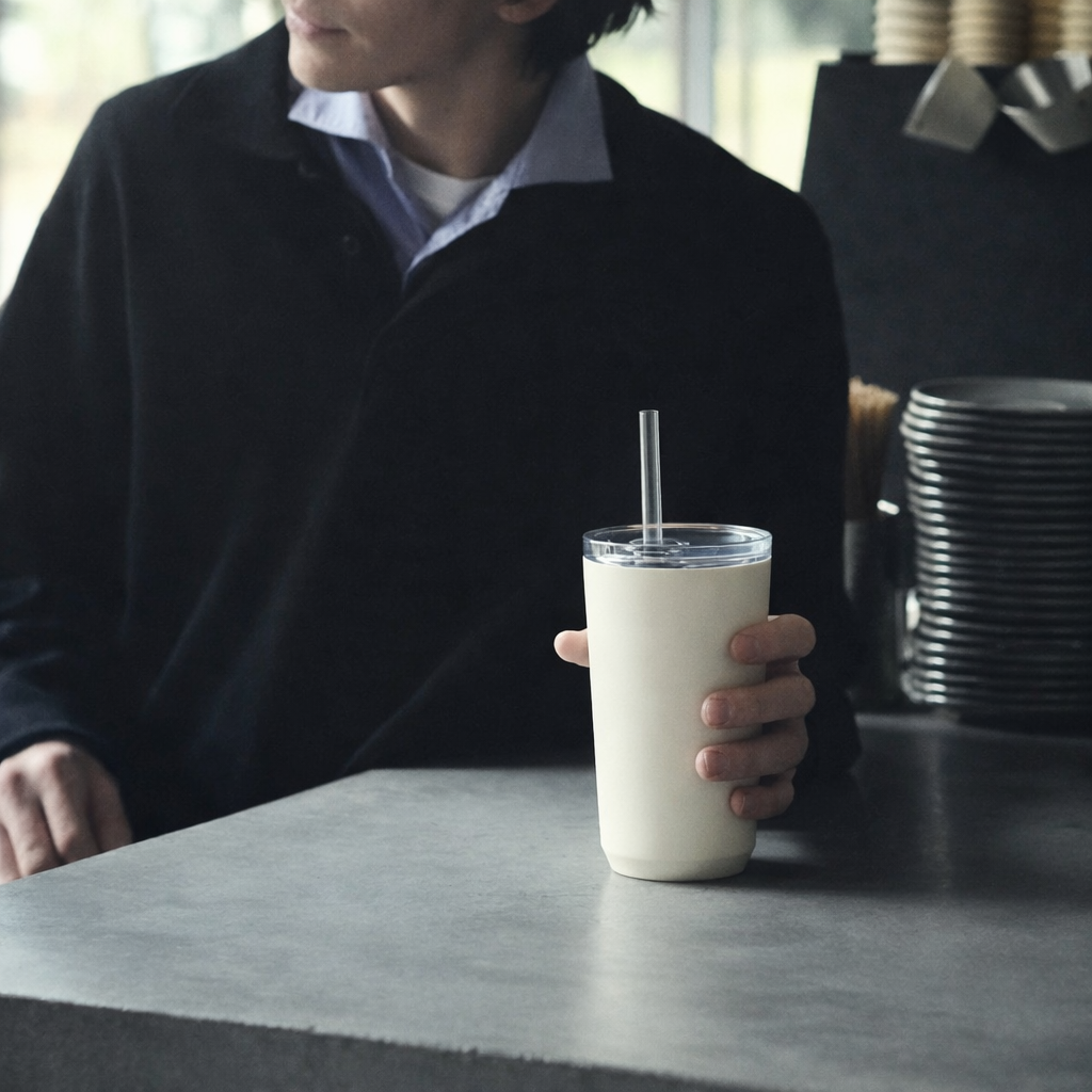 To go tumbler with straw, 480ml