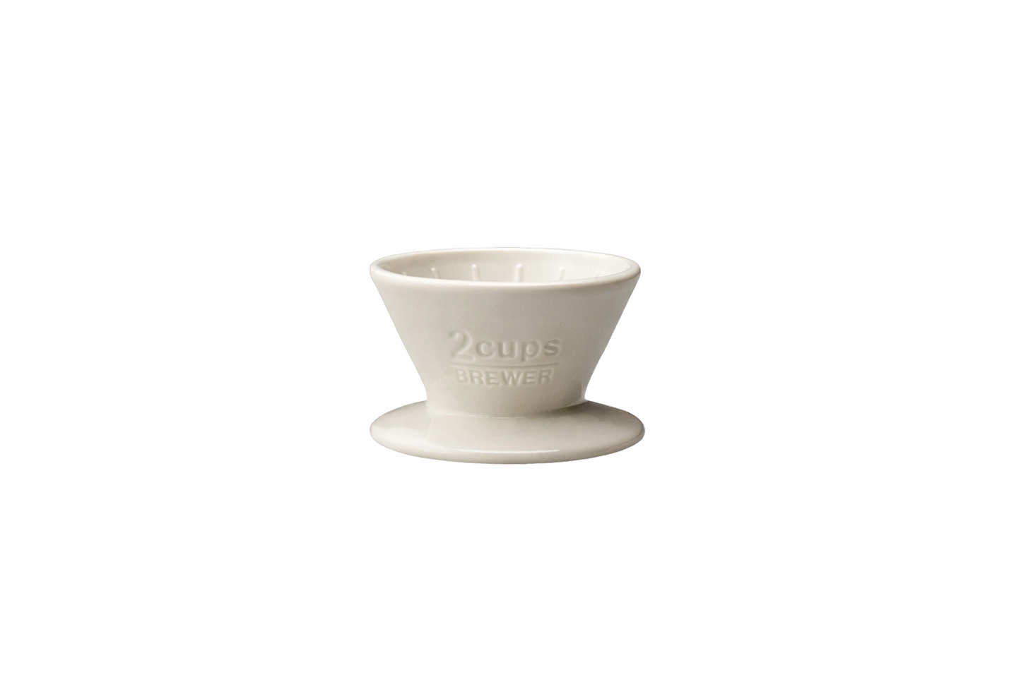 Porcelain white brewer 2 cups