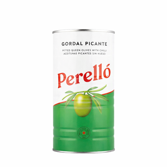Perello Gordal Spicy Pitted Olives Tin 150g