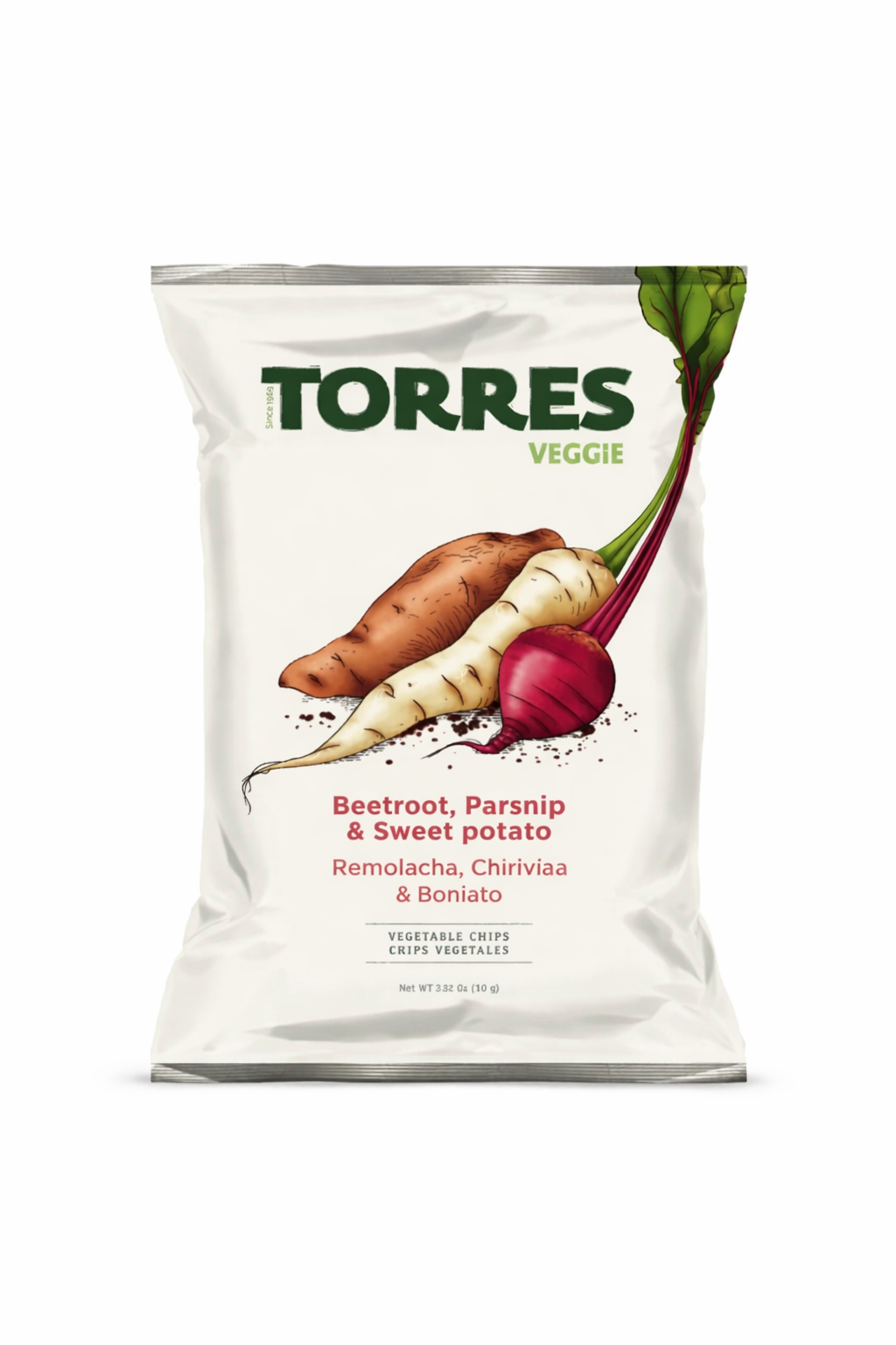 Torres Veggie beetroot, parsnip and sweet potato crisps 90g