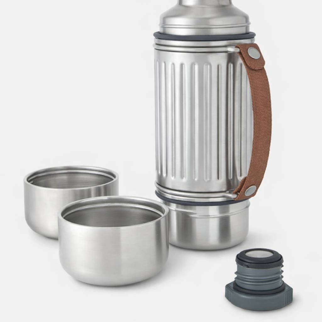Insulated flask Stainless steel, with 2x cups