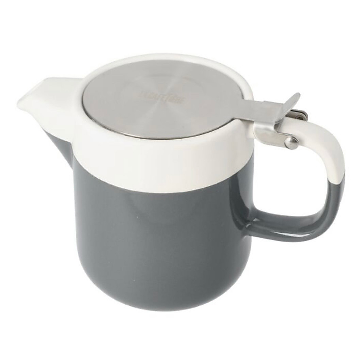LA CAFETIERE BARCELONA COOL GREY CERAMIC 420ML TWO CUP TEAPOT, GIFT BOXED