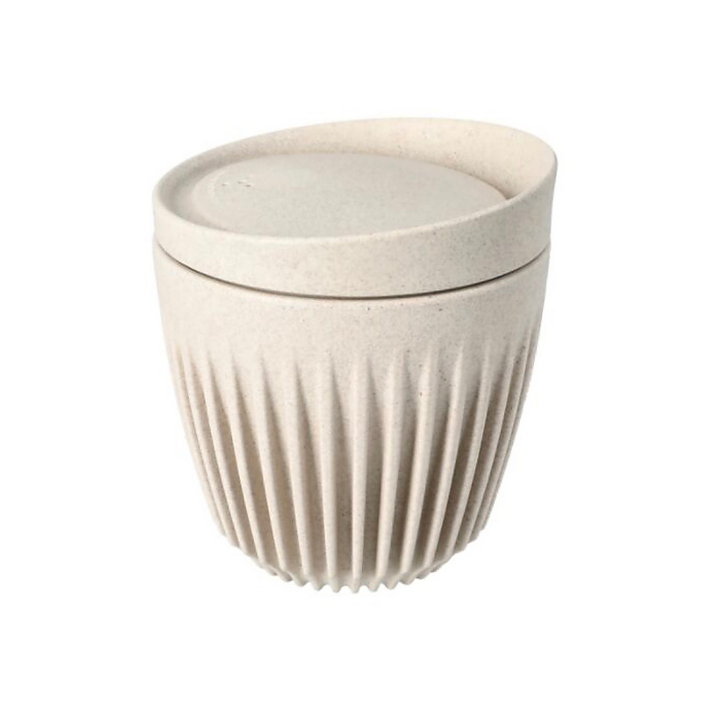HUSKEE CUP & LID NATURAL - RETAIL PACKAGING 6OZ/18CL