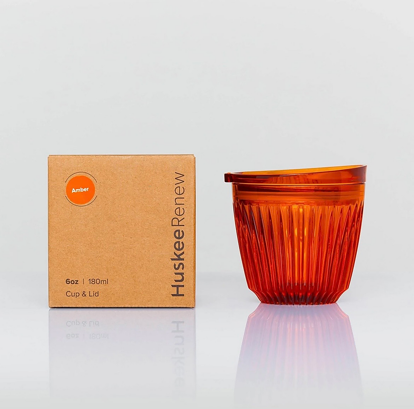 HuskeeRenew Cup and Lid – 6oz (175ml) Amber