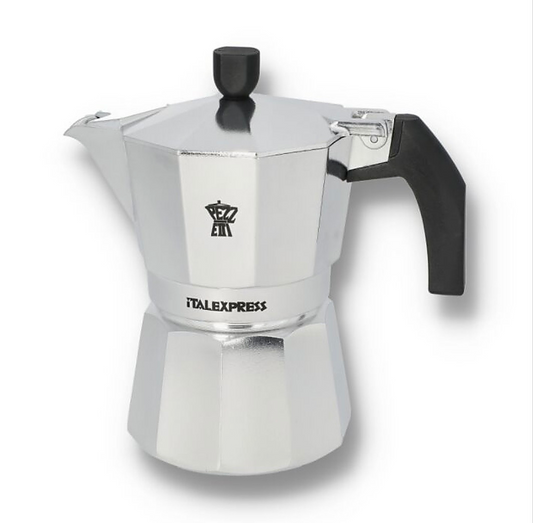 PEZZETTI ITALEXPRESS ALUMINIUM MOKA POT - 3 CUP SILVER